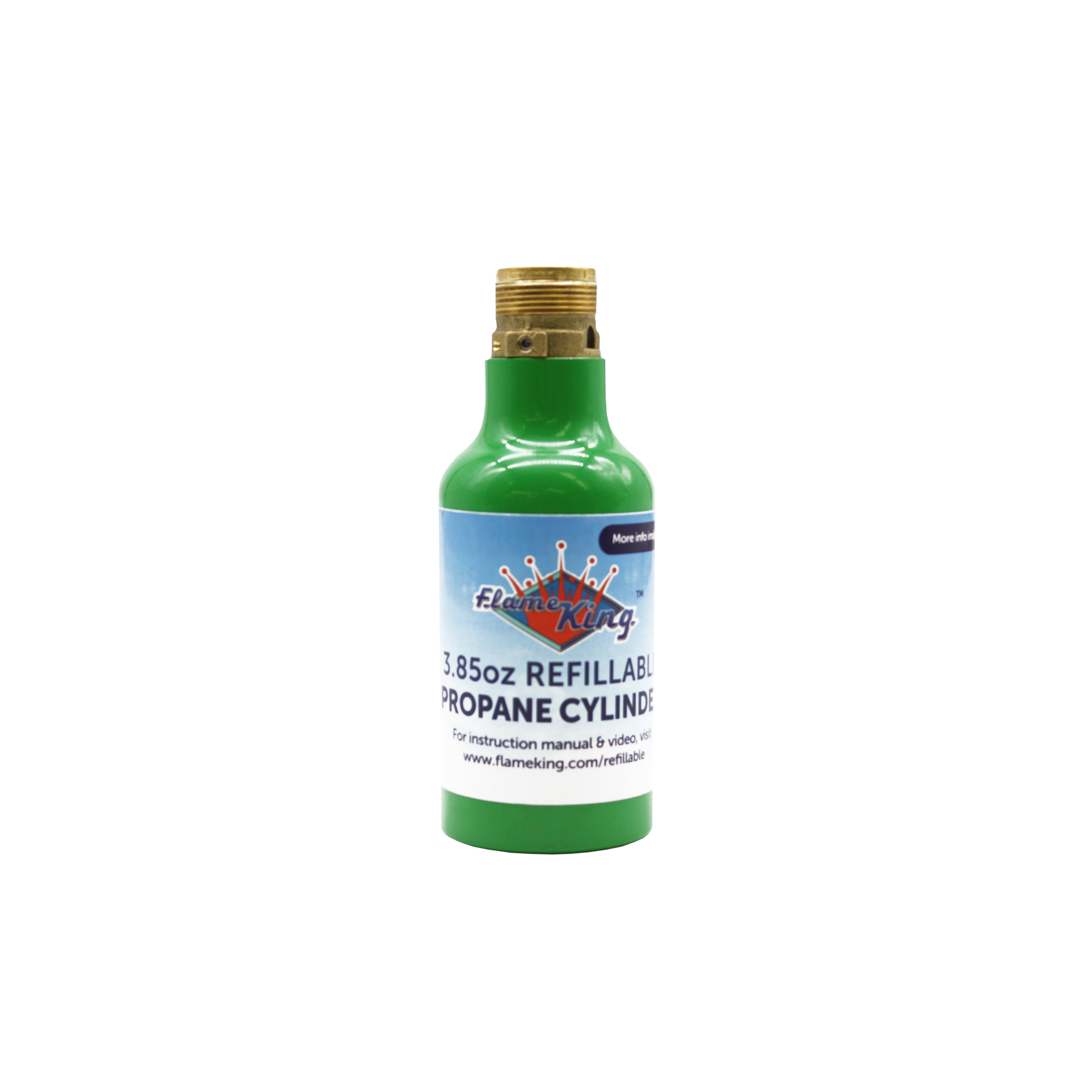 Flame King, 1/4-lb Empty Refillable Propane Cylinder, Included (qty.) 1 Material Steel, Compatible With YSN1LBKT, Flame King Torches, Model# FK3.85LP